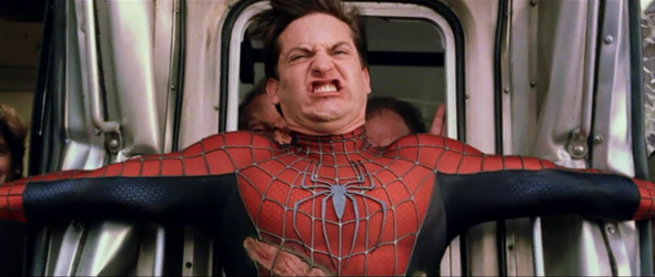 Tobey Maguire makes this face at orgasm. Allegedly.