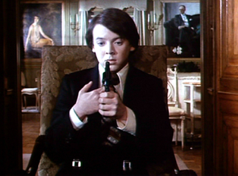 Suicide is not at all painless: It's gonna hurt when he falls backward in that chair.