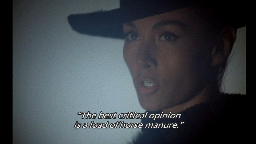 Oja with the subtitle "The best critical opinion is a load of horse manure."